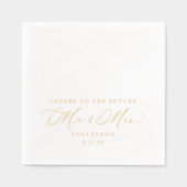 De toekomstige Mr & Mrs Custom Engagement Party Folie Servetten (Voorkant)