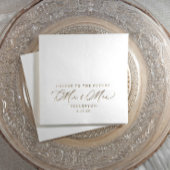 De toekomstige Mr & Mrs Custom Engagement Party Folie Servetten
