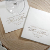 De toekomstige Mr & Mrs Custom Engagement Party Folie Servetten