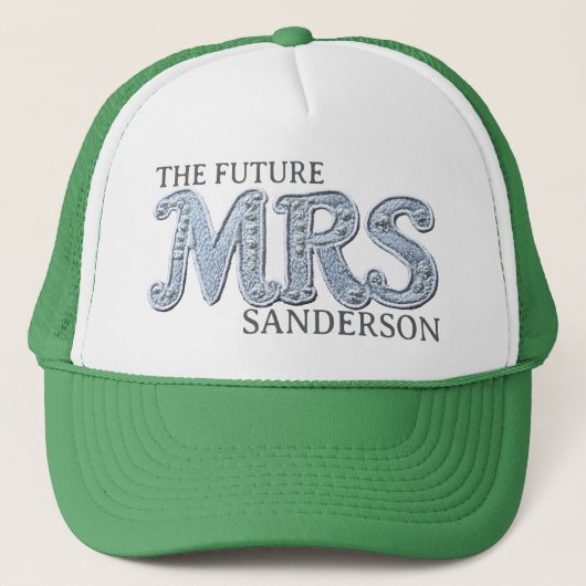 De toekomstige Mrs. Bride Faux geborduurde patch Trucker Pet (Voorkant)
