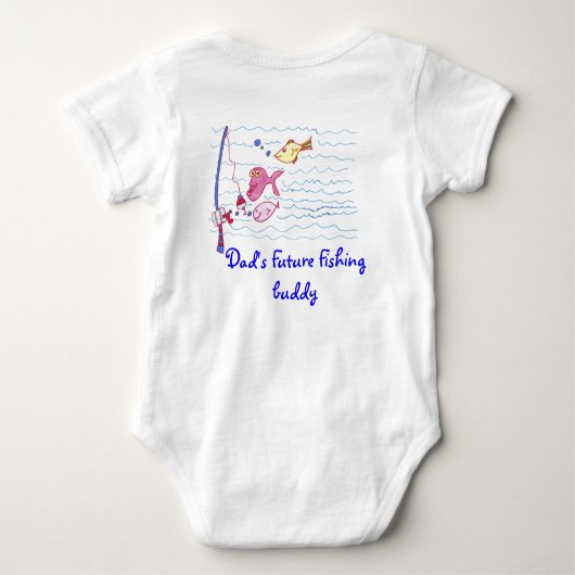 de toekomstige visserijmaatje van papa romper (Achterkant)