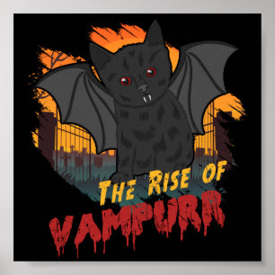 De toename van Vampurr - Parody Cat Kat Halloween Poster