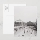 De toeristen van de toevlucht op promenade briefkaart (Voorkant / Achterkant)