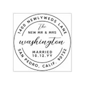 De toespraak van de heer en mevrouw Pas getrouwd Rubberstempel (Afrduk)