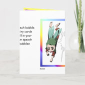 De toespraakbel van de fee, Wind in mijn rok! Kaart (Achterkant)