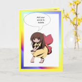 De toespraakbel van de fee, Wind in mijn rok! Kaart (Gele Bloem)