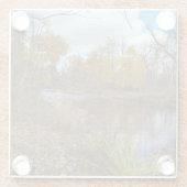 De toetreding van de seizoenen glazen onderzetter (Achterkant)