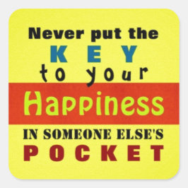 DE TOETS - (vormopties) Vierkante Sticker