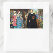 De toevallige ontmoeting, 1907 door Kate Elizabeth Rechthoekige Sticker (Tas)