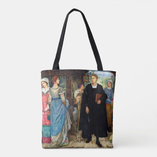De toevallige ontmoeting, 1907 door Kate Elizabeth Tote Bag (Achterkant)