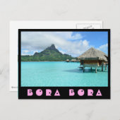 De toevlucht van Overwater in de turkooise lagune Briefkaart (Voorkant / Achterkant)