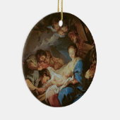 De toevoeging van de schaaphersen (olie op het can keramisch ornament (Rechts)