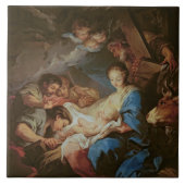 De toevoeging van de schaaphersen (olie op het can tegeltje (Voorkant)