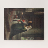 De toewijding (middeleeuwse ridder en zijne dame) legpuzzel (Horizontaal)