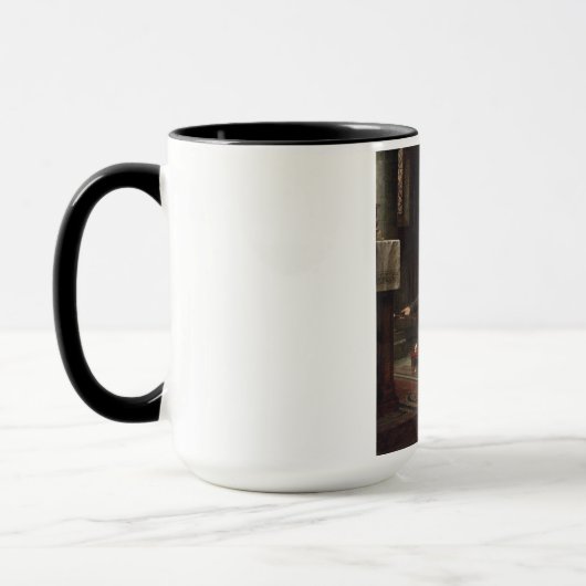 De toewijding (middeleeuwse ridder en zijne dame) mok (Links)