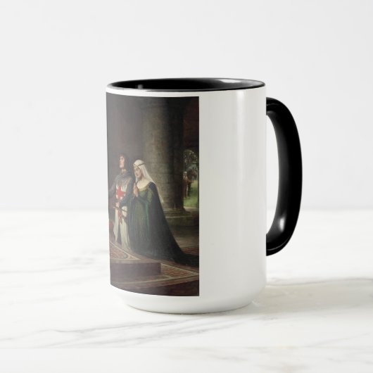 De toewijding (middeleeuwse ridder en zijne dame) mok (Voorkant rechts)