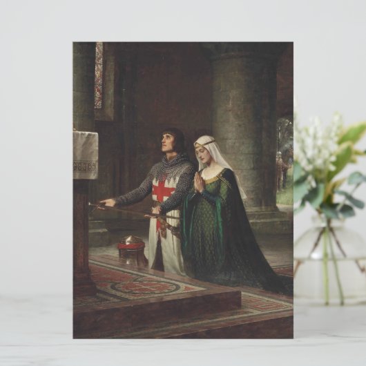 De Toewijding (Ridder en Zijn Dame) Kaart (Staand voorkant)