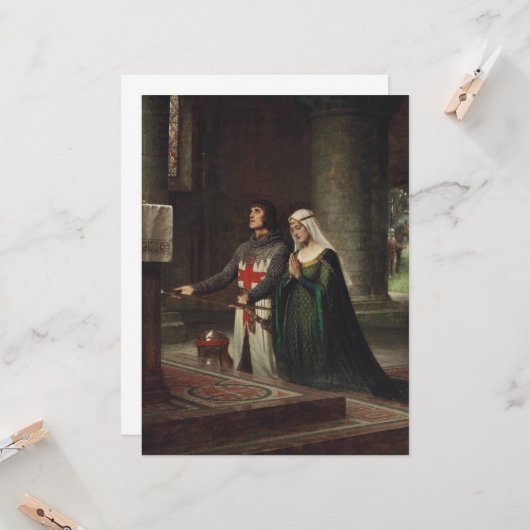 De Toewijding (Ridder en Zijn Dame) Kaart (Voorkant / Achterkant in situ)