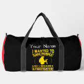 De toewijding van de brandweerman in gouden tekst plunjezak (Voorkant)