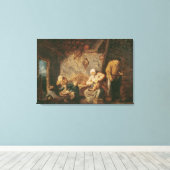 De toilet canvas afdruk (Insitu (Houten vloer))