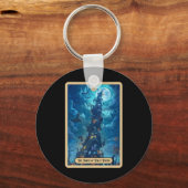 De Toilet Paper Tower (de Roeier) Halloween Tarot Sleutelhanger (Voorkant)