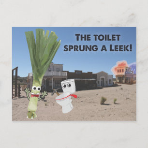 De Toilet Sprung is een leek. Briefkaart