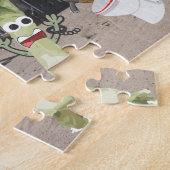 De Toilet Sprung is een leek. Legpuzzel (Zijkant)