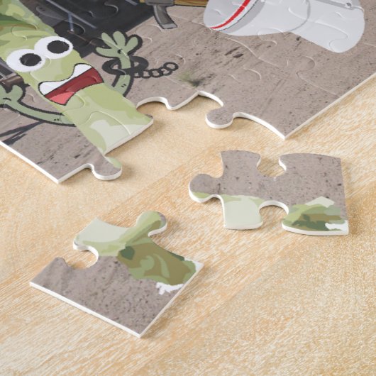 De Toilet Sprung is een leek. Legpuzzel (Zijkant)