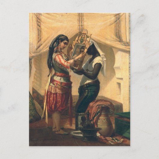 De toilet van de Odalisque Briefkaart (Voorkant)