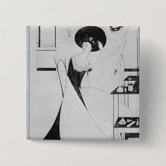 De toilet van Salome Vierkante Button 5,1 Cm (Voorkant)