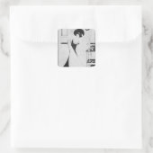 De toilet van Salome Vierkante Sticker (Tas)