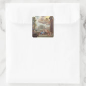 De Toilet van Venus, 18e eeuw Vierkante Sticker (Tas)