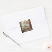 De Toilet van Venus, 18e eeuw Vierkante Sticker (Envelop)