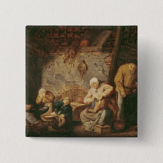 De toilet vierkante button 5,1 cm (Voorkant)