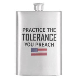 De tolerantie die u predikt, oefenen heupfles