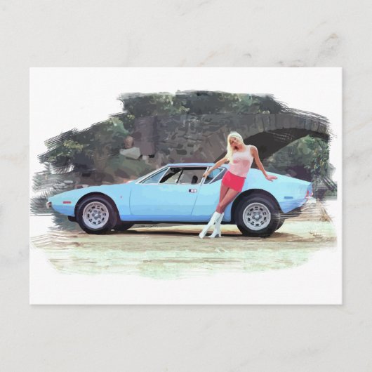 De Tomaso Pantera Briefkaart (Voorkant)