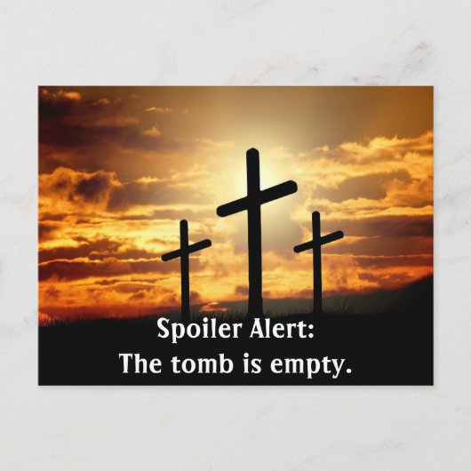 De Tomb is leeg Briefkaart (Voorkant)