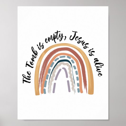 De Tomb is leeg Jezus leeft dat hij gelukkig is Poster (Voorkant)