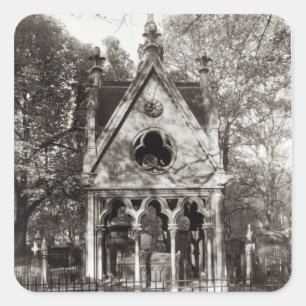 De Tomb van Abelard en Heloise, gebouwd in 1817 Vierkante Sticker