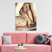 De tomb van Giuliano de Medici Canvas Afdruk (Insitu (Woonkamer))