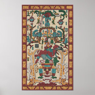 De tomb van het Poster van Pacal