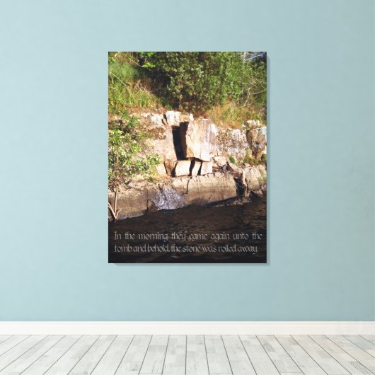 De tomb van Jezus Canvas Afdruk (Insitu (Houten vloer))