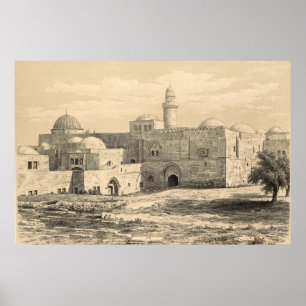 De Tomb van Koning David in Jeruzalem Poster