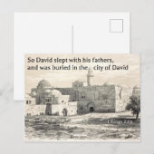 De Tomb van Koning David op de berg Zion in Jeruza Briefkaart (Voorkant / Achterkant)