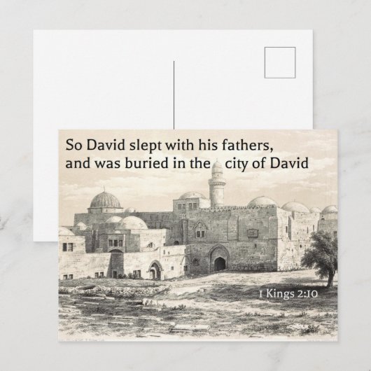 De Tomb van Koning David op de berg Zion in Jeruza Briefkaart (Voorkant / Achterkant)