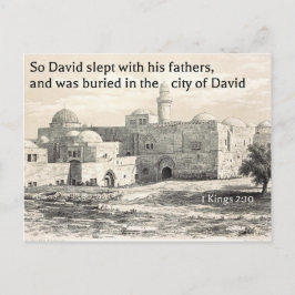 De Tomb van Koning David op de berg Zion in Jeruza Briefkaart
