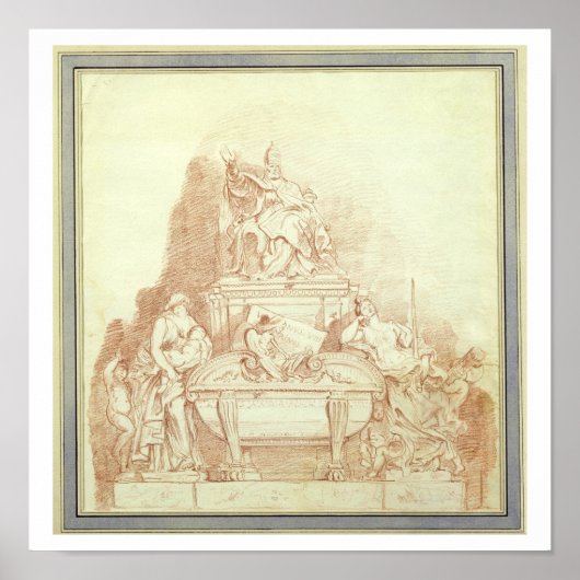 De Tomb van paus Urban VIII (1568-1644) van Gianlo Poster (Voorkant)