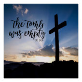 De tomb was leeg glanzend Poster (Voorkant)
