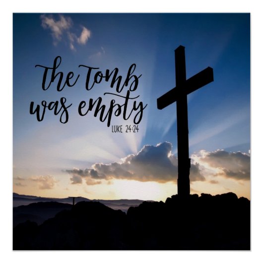 De tomb was leeg glanzend Poster (Voorkant)