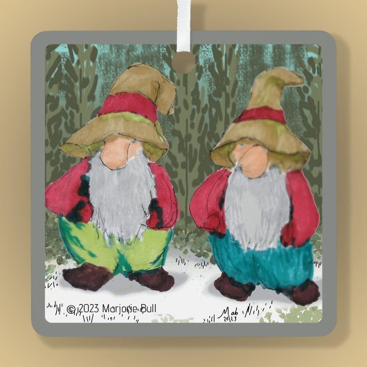 "De Tomten" Kerstmis Metalen Ornament